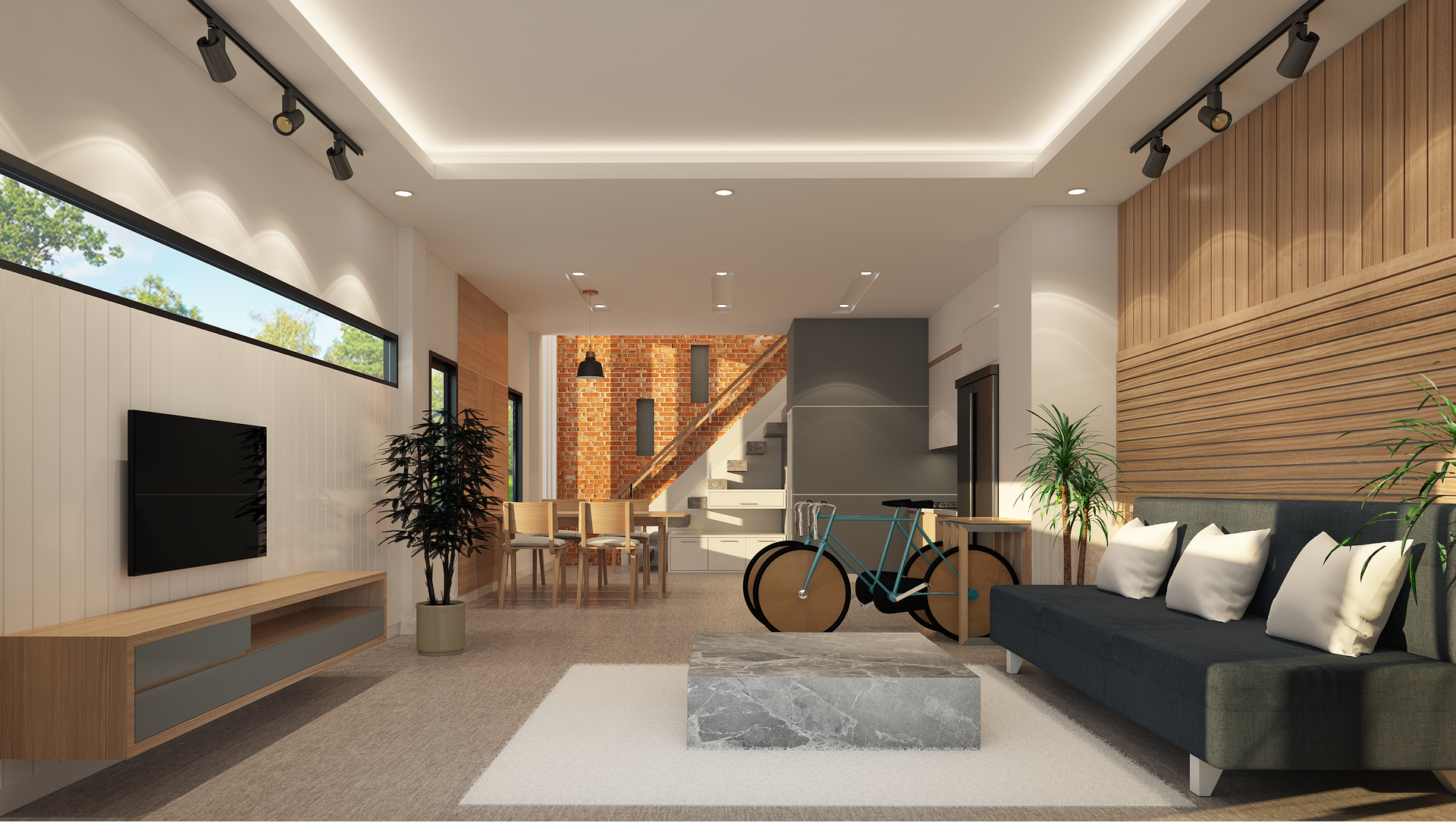 modern house interior living room2